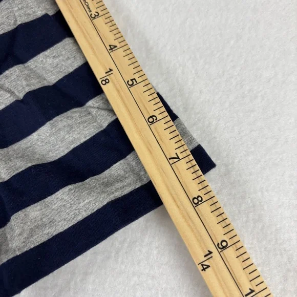 Polo Ralph Lauren, Striped T-Shirt, Gray and Dark Blue, Crew Neck, - Picture 10 of 11